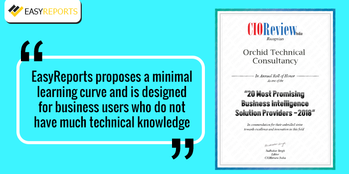 EasyReports (Orchid Technical Consultancy) gets the CIO review award