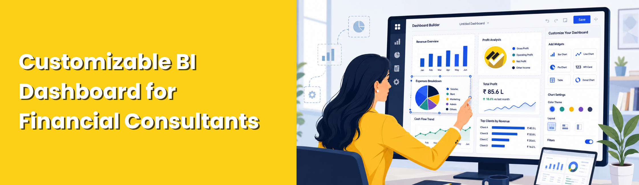 Customizable BI Dashboard Tool for Financial Consultants