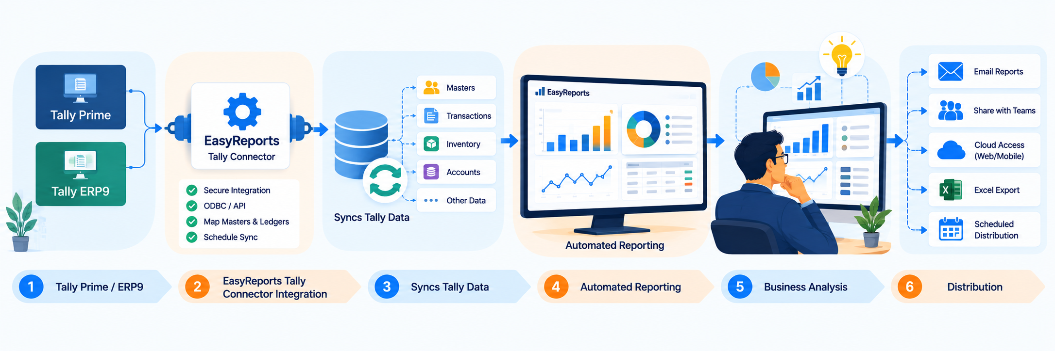 EasyReports Tally Connector Workflow