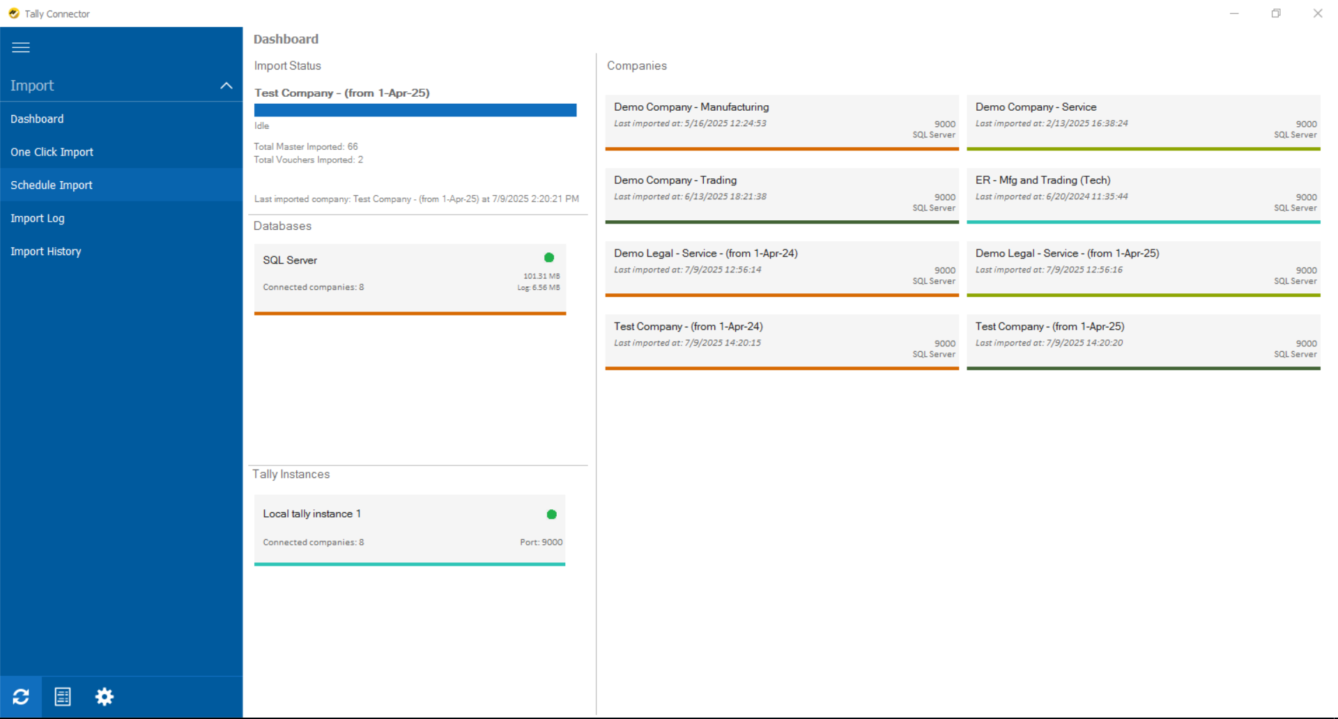 How to export data from Tally into SQL Server?